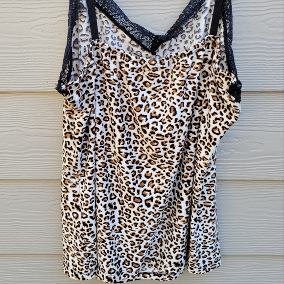 Leopard print cami shirt - 2X - Picture 2 of 6